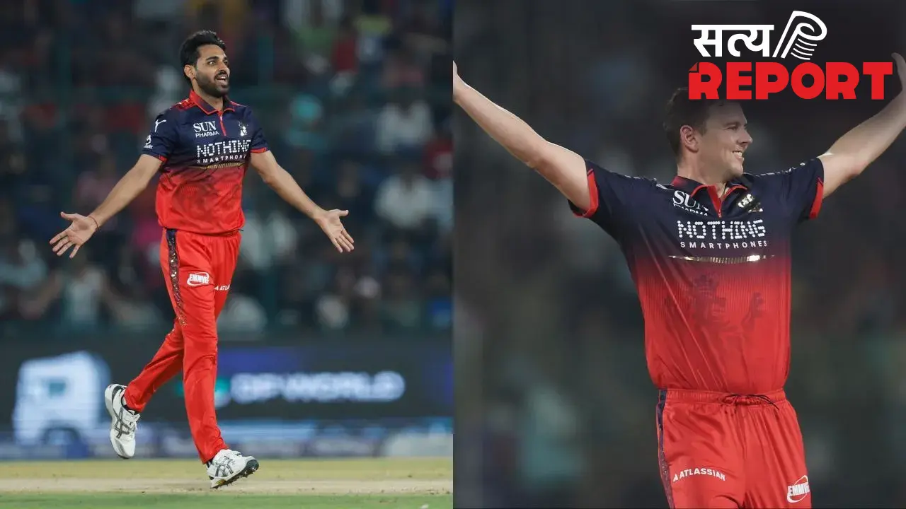 भुवनेश्वर और हेजलवुड का पावरप्ले में कोहराम, ताश के पत्तों की तरह बिखरा DC का टॉप ऑर्डर, 7 रन पर गिरे 5 विकेट