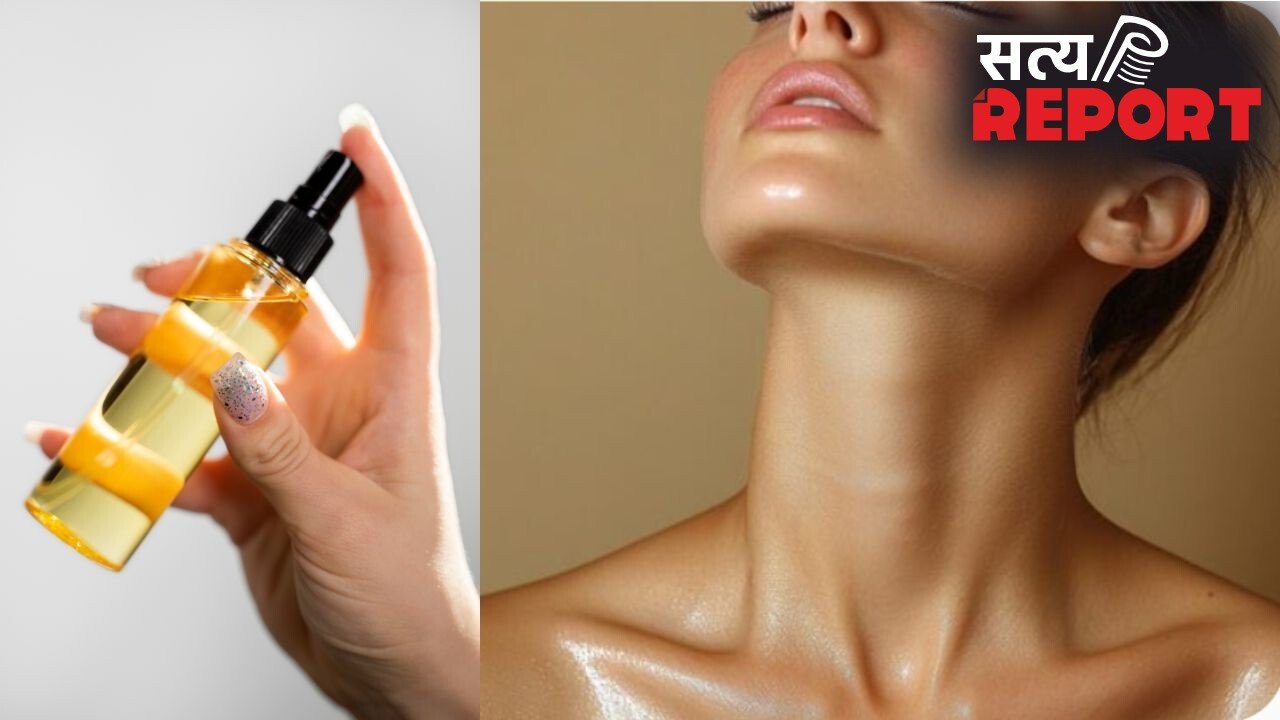 डीप नेक का स्लीवलेस पहनते समय स्किन करेगी शाइन, घर पर इस तरह बनाएं Shimmer Body Oil, पैच टेस्ट जरूर करें