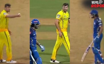 MI vs CSK: तिलक वर्मा और जेमी ओवटर्न के बीच मैदान पर दिखी गरमा-गरमी, अंपायर को करना पड़ा मामला हैंडल