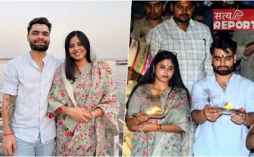 शादी से पहले काशी पहुंचे रिंकू सिंह और प्रिया सरोज, बाबा विश्वनाथ के दरबार में लिया आशीर्वाद