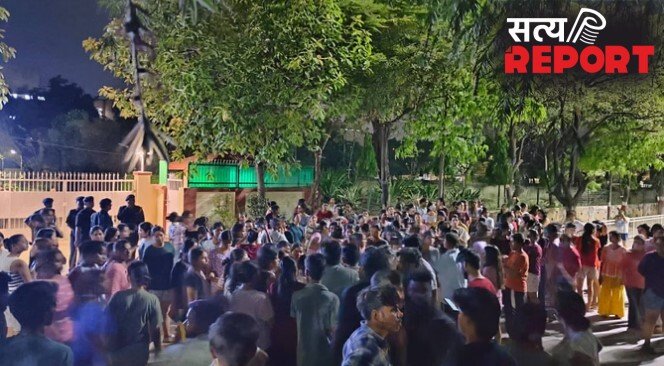 BBAU में छात्रा अनामिका की मौत पर बवाल, वीसी आवास के बाहर धरना जारी, मेस में खराब खाने के आरोप