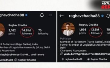 राघव का पार्टी बदलना यूजर्स को नहीं आया पसंद, 24 घंटे में 10 लाख से ज्यादा फॉलोअर्स कम