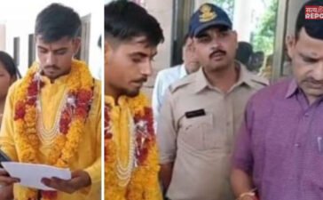 गले में वरमाला और शादी का लिबास पहने DM के पास पहुंचा दूल्हा, बोला- दुल्हन के पास कैसे जाऊं, मेरे पीछे…
