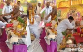 मंच पर मुक्के मारे, माला फेंकी, धक्का तक दे दिया… BJP MLA से क्यों नाराज हो गए संत सीताराम? देखें Video