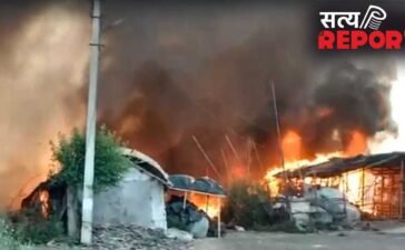 हापुड़ में भीषण आग का तांडव! 70 झुग्गियां राख… दो फैक्ट्रियां भी जलीं