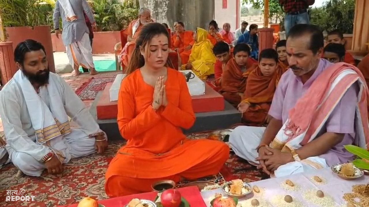 उज्जैन में हर्षा रिछारिया ने लिया संन्यास, बनीं स्वामी हर्षानंद गिरि; खुद का पिंडदान भी किया