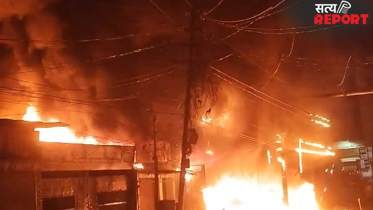 कानपुर में दो अलग-अलग जगहों पर लगी भीषण आग, दुकानदार जिंदा जला; कई दुकानें और घर जलकर खाक