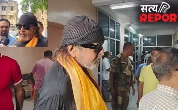 वोट डालने पोलिंग बूथ पहुंचे मिथुन चक्रवर्ती, लाइन में खड़े होकर किया मतदान, सामने आईं फोटोज