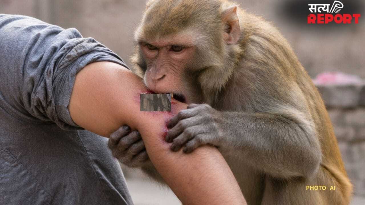 बंदर ने 6 महीने पहले काटा, अब युवक को हुआ रेबीज; हथेली में डालकर चाय-पानी पी रहा