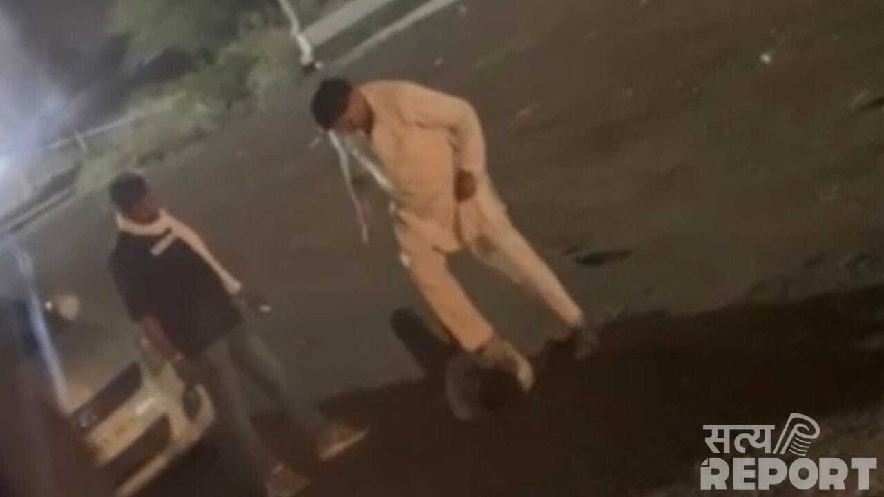 सड़क पर पटका, फिर छाती पर रखे पैर… शिवपुरी में युवक की दबंगई का वीडियो वायरल