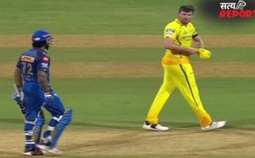Wankhede में Tilak Varma और Jamie Overton के बीच तीखी बहस, MI vs CSK मैच में हाई-वोल्टेज ड्रामा