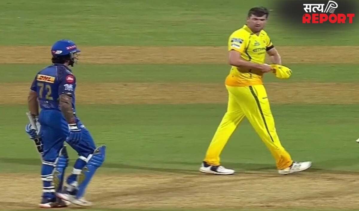 Wankhede में Tilak Varma और Jamie Overton के बीच तीखी बहस, MI vs CSK मैच में हाई-वोल्टेज ड्रामा
