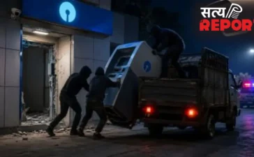 सोलापुर में चोरों का दुस्साहस, पूरी ATM मशीन उखाड़कर ले गए, संगम नगर में देर रात चोरी से हड़कंप
