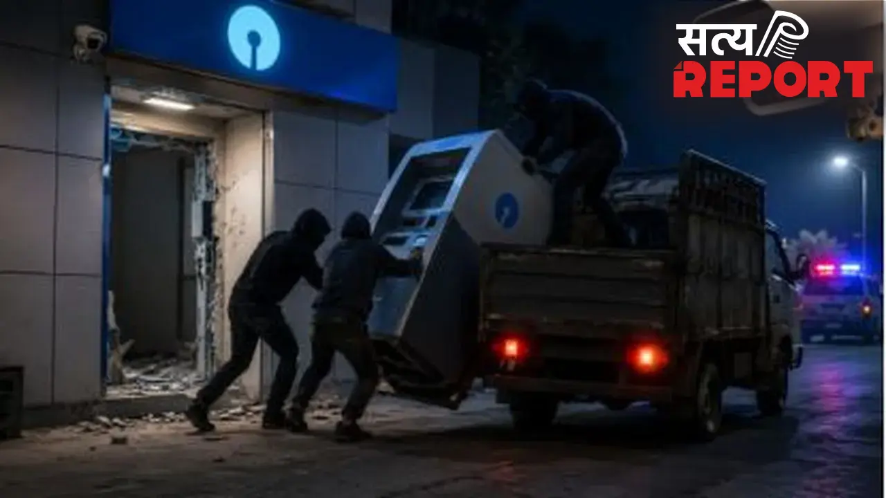 सोलापुर में चोरों का दुस्साहस, पूरी ATM मशीन उखाड़कर ले गए, संगम नगर में देर रात चोरी से हड़कंप