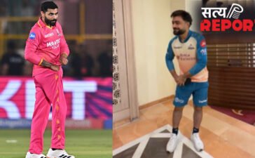 जडेजा ने किया पॉकेट सेलिब्रेशन तो राशिद खान ने गिनाए पॉइंट्स, गुजरात टाइटंस ने कुछ इस अंदाज में ली राजस्थान की चुटकी