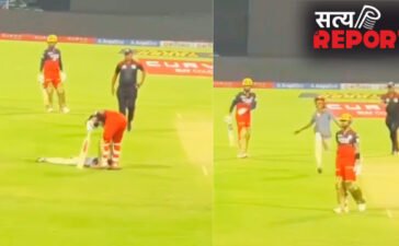 न ग्राउंड स्टाफ रोक पाए न अंपायर, Virat Kohli से मिलने के लिए फैन ने पार की सारी हदें, किंग कोहली के रिएक्शन ने लूटी महफिल