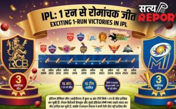 IPL में 16 बार सिर्फ एक रन से जीतीं 10 टीमें, RCB-MI संयुक्त रूप से नंबर-1, ये है पूरी लिस्ट
