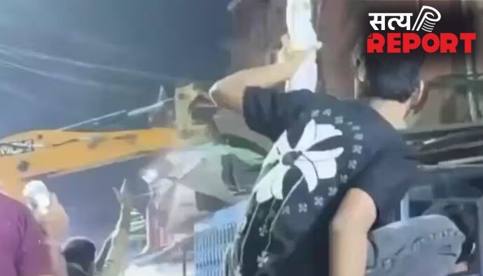 बंगाल में सड़कों पर चला बुलडोजर, TMC के ऑफिस को किया तहस-नहस