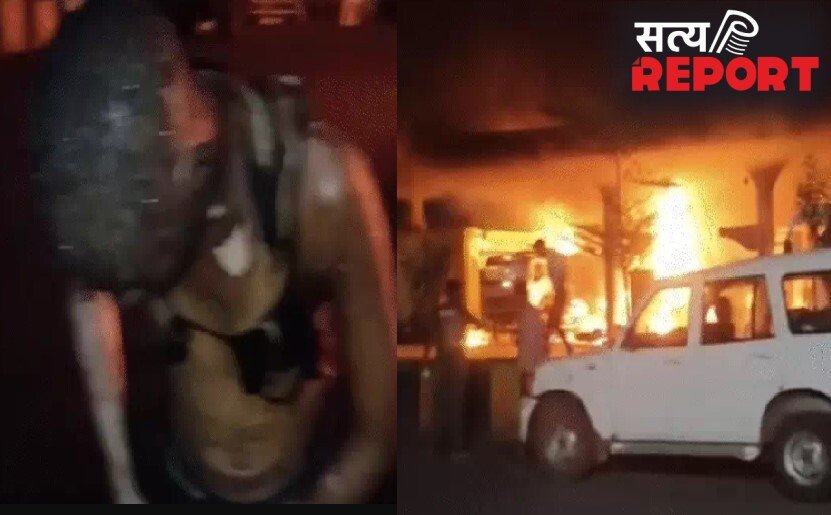 आग से उड गया पेट्रोल पंप, दूर-दूर तक लपटें, नोट बचाने के लिये युवक ने…