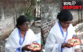 BJP हेडक्वार्टर पहुंच गईं ‘ममता दीदी’? हाथ में झालमुड़ी और वही अंदाज, रतन रंजन का ये स्वैग देख लोग दंग
