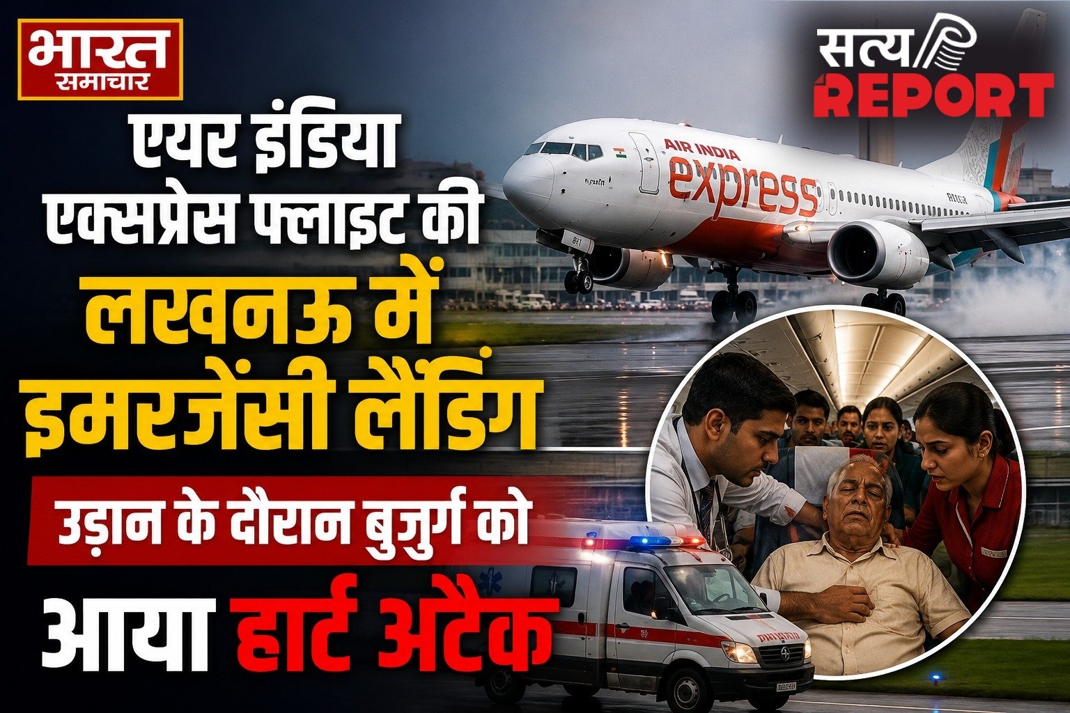 एयर इंडिया एक्सप्रेस फ्लाइट की लखनऊ में इमरजेंसी लैंडिंग, उड़ान के दौरान बुजुर्ग को आया हार्ट अटैक