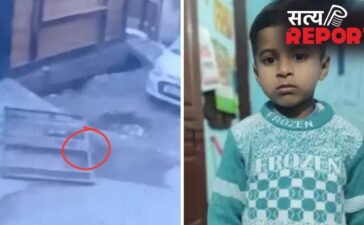 नोएडा: खेल-खेल में गिर गया भारी भरकम गेट, 5 साल के मासूम की दबकर मौत, CCTV में कैद वारदात