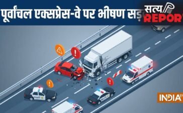 आजमगढ़ में पूर्वांचल एक्सप्रेस-वे पर भीषण रोड एक्सीडेंट, 5 लोगों की मौत; 1 किमी तक घसीटती चली गई कार आजमगढ़ में पूर्वांचल एक्सप्रेस-वे पर भीषण रोड एक्सीडेंट, 5 लोगों की मौत; 1 किमी तक घसीटती चली गई कार