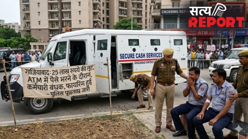 UP News: गाजियाबाद में ATM कैश वैन से 25 लाख की लूट, बदमाशों ने की अंधाधुंध फायरिंग, जांच में जुटी पुलिस…