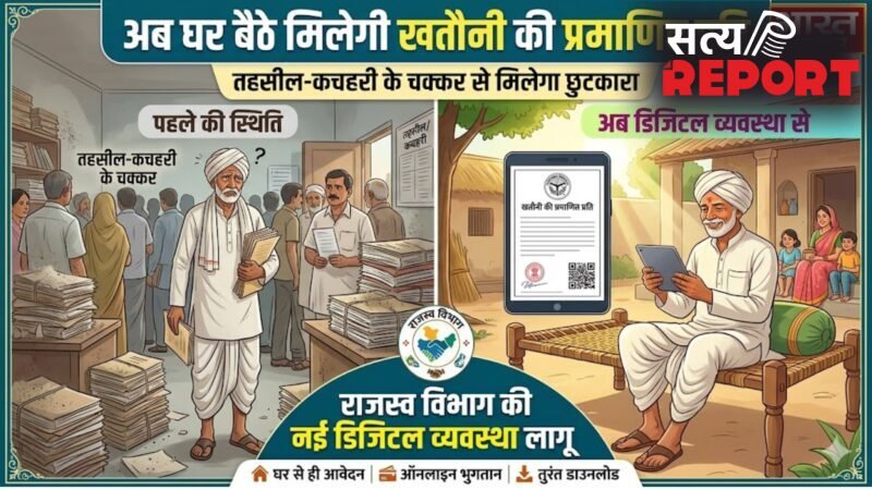 UP News: अब घर बैठे मिलेगी ‘खतौनी’ की प्रमाणित नकल, तहसील और कचहरी के चक्करों से मिलेगा छुटकारा, जानें पूरी जानकारी…