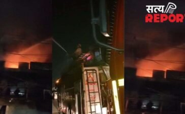 गाजियाबाद में AC के सर्विस सेंटर में लगी भीषण आग, कई धमाकों के साथ फटे एसी गैस सिलेंडर और कंप्रेसर, एक शख्स की मौत