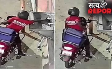 गजब हाल! डिलीवरी बॉय बनकर आया चोर, मंदिर से पानी की टोटी उखाड़ ले गया; CCTV में हुआ कैद