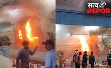 हैदराबाद-जयपुर एक्सप्रेस के दो AC कोच में लगी आग, B1-B2 कोच धू-धू कर जले; मचा हड़कंप