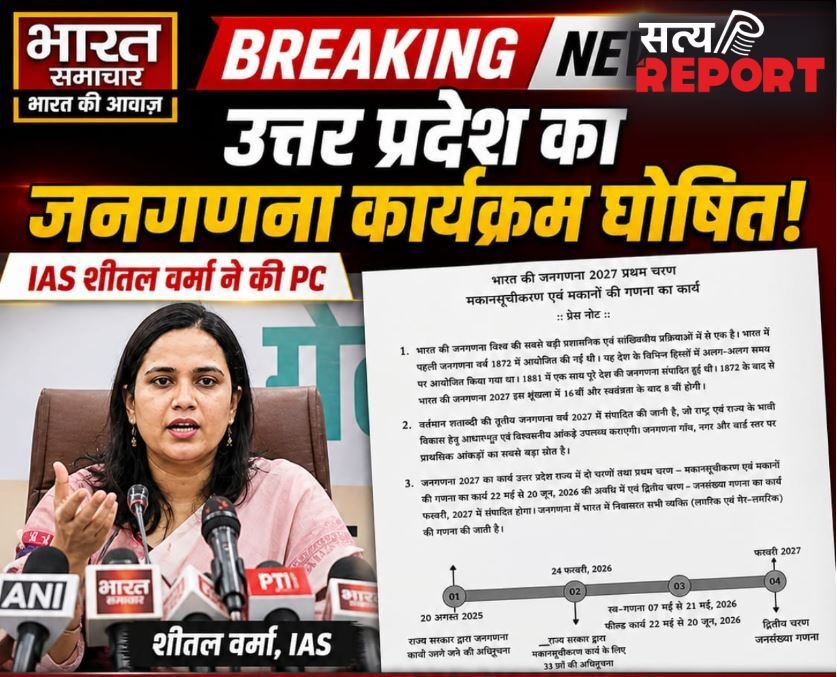 यूपी में जनगणना 2027 का रोडमैप जारी, दो फेज में होगी काउंटिंग, पहली बार मिलेगा ‘डिजिटल सेल्फ-गणना’ का विकल्प