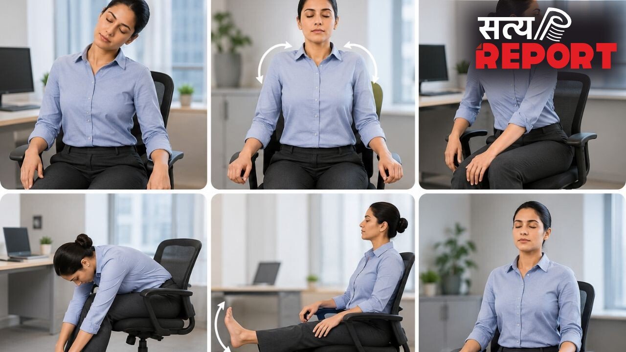 ऑफिस की कुर्सी पर बैठ-बैठे कर सकते हैं ये योगासन, बस बरतें ये सावधानियां