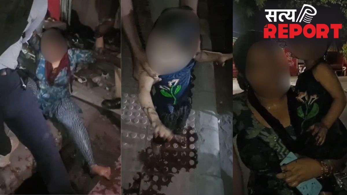 यूपी: मथुरा में खुले नाले में गिरी महिला और उसकी 3 साल की बच्ची, बाल-बाल बची जान