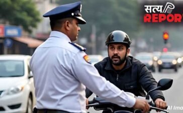 गजब! जिस युवक का चालान काटा, उसी ने खोली पोल; बिना हेलमेट घूमता दिखा नोएडा का ट्रैफिक सिपाही
