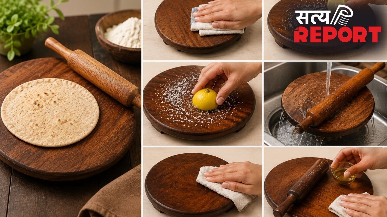 लकड़ी के चकला-बेलन पर बनाते हैं रोटी, साफ करने के लिए अपनाएं यह आसान तरीका
