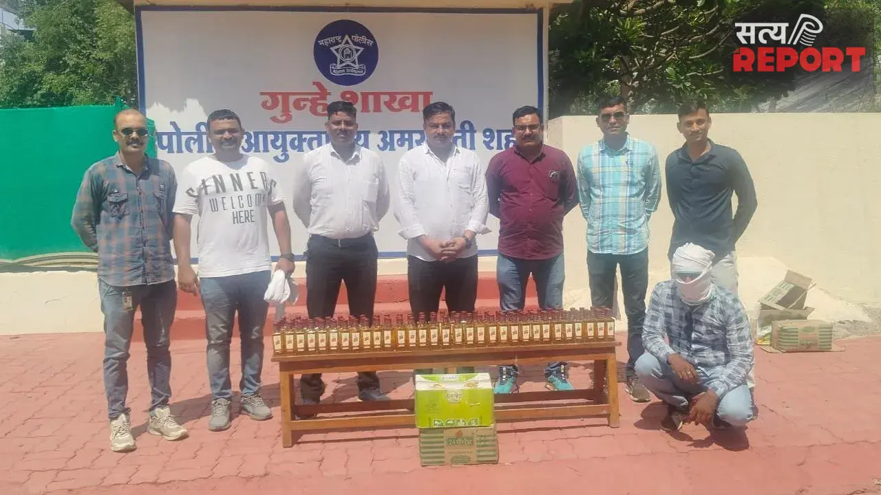 तेल के डिब्बों में छिपाकर रखी थी विदेशी शराब, अमरावती में आरोपी गिरफ्तार
