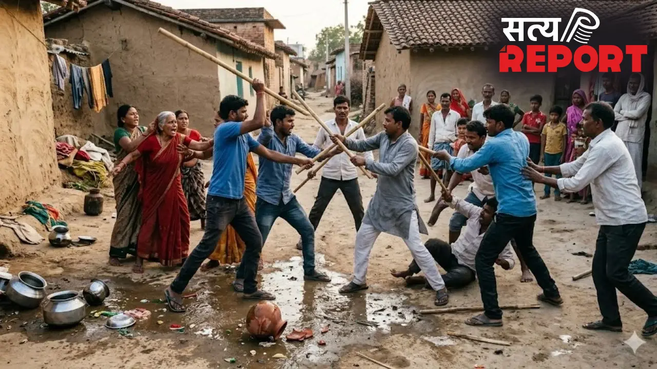 मोहाडी में बर्तन का पानी फेंकने पर खूनी संघर्ष, दो परिवारों में चले लाठी-डंडे, दोनों पक्षों के कई लोग घायल