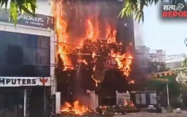 लखनऊ अग्निकांड मामला: SIT ने तेज की जांच, घटनास्थल पहुंचकर जुटाए सबूत
