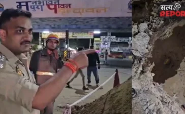 मथुरा में गोवर्धन चौराहे पर जेसीबी खुदाई के दौरान फटी पीएनजी पाइपलाइन, गैस रिसाव से मची अफरा-तफरी मथुरा में गोवर्धन चौराहे पर जेसीबी खुदाई के दौरान फटी पीएनजी पाइपलाइन, गैस रिसाव से मची अफरा-तफरी