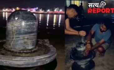 जाल में मछली की जगह फंसा शिवलिंग, वाराणसी में गंगा नदी में मिला 2 क्विंटल का शिवलिंग