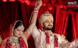 पहले DSP फिर दूल्हा बने तेज गेंदबाज आकाशदीप, 5 स्टार होटल में अक्षिता संग लिए सात फेरे, देखें तस्वीरें