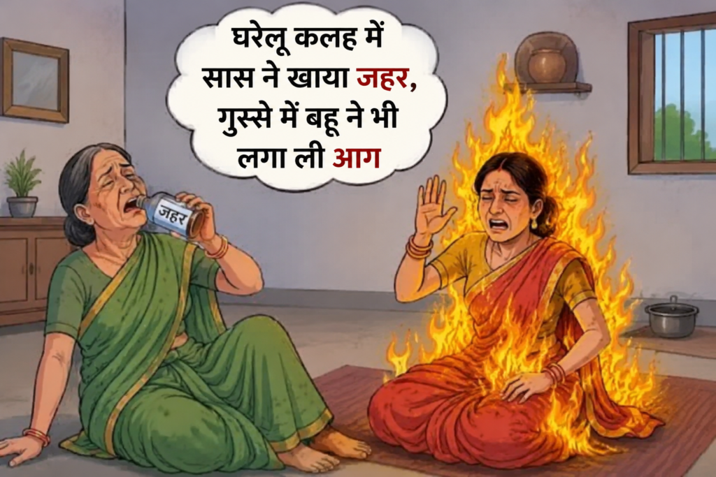 घरेलू कलह में सास ने खाया जहर, गुस्से में बहू ने भी लगा ली आग; हैरान कर देगी वजह… घरेलू कलह में सास ने खाया जहर, गुस्से में बहू ने भी लगा ली आग; हैरान कर देगी वजह…