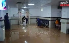 Prayagraj: मॉकड्रिल के दौरान बड़ा हादसा, फायर पाइपलाइन फटी; OPD और डायलिसिस यूनिट में भरा पानी