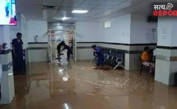 Prayagraj: मॉकड्रिल के दौरान बड़ा हादसा, फायर पाइपलाइन फटी; OPD और डायलिसिस यूनिट में भरा पानी