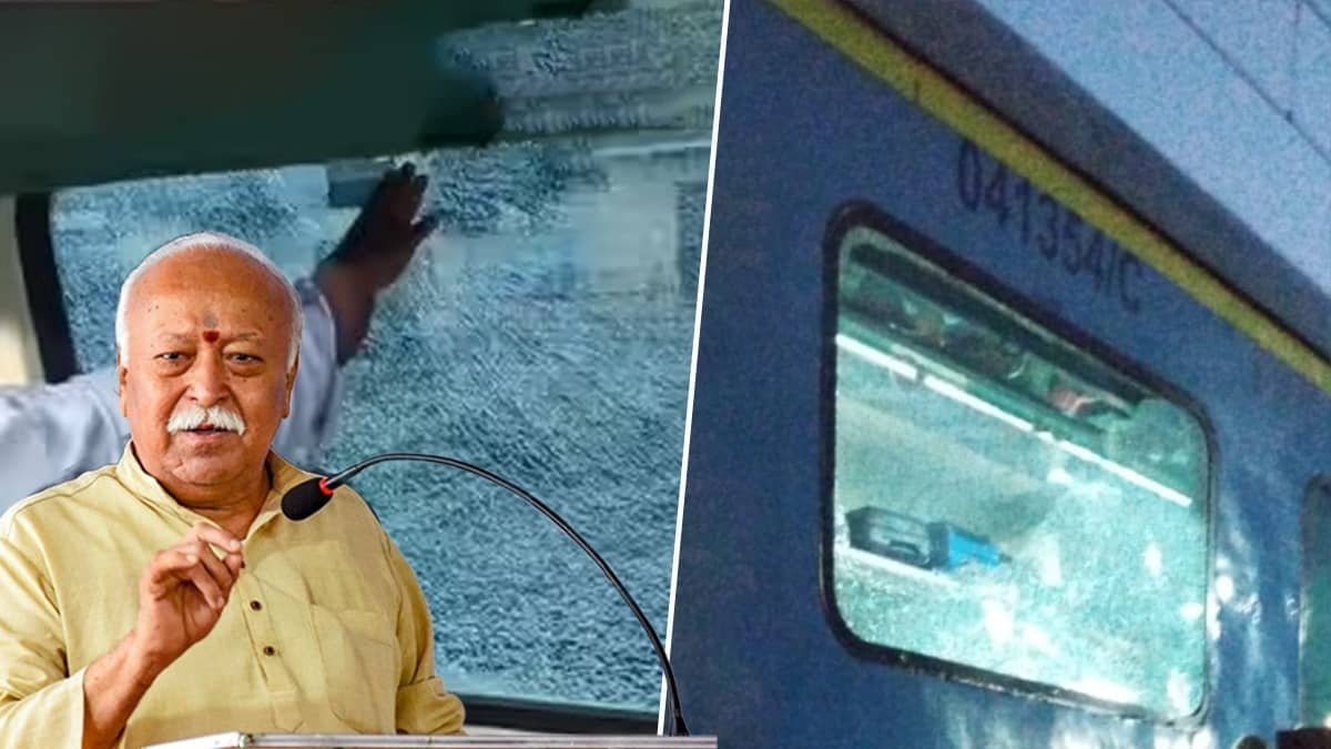 UP: स्वर्ण शताब्दी एक्सप्रेस पर पथराव, खिड़की का टूटा शीशा, ट्रेन में RSS प्रमुख मोहन भागवत भी थे सवार; CCTV खंगालने में जुटी पुलिस…