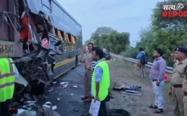 Yamuna Expressway Accident: मथुरा में यमुना एक्सप्रेस-वे पर बस-ट्रक की भीषण टक्कर, 4 यात्रियों की मौत