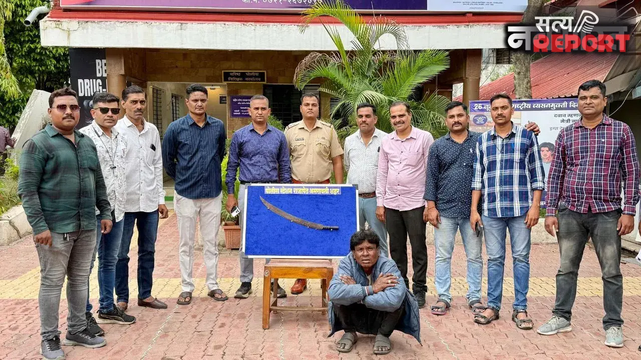 गंभीर अपराध की आशंका, अमरावती में तलवार लेकर घूमते युवक को पुलिस ने किया गिरफ्तार