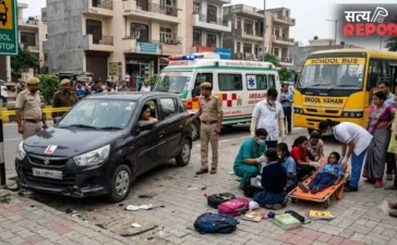 ग्रेटर नोएडा में बड़ा हादसा, ड्राइविंग सीख रही महिला की कार ने 5 बच्चों को मारी टक्कर; एक की हालत गंभीर ग्रेटर नोएडा में बड़ा हादसा, ड्राइविंग सीख रही महिला की कार ने 5 बच्चों को मारी टक्कर; एक की हालत गंभीर